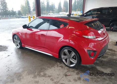 2013 Hyundai Veloster Turbo W/Black from USA, damaged, VIN KMHTC6AE9DU106071